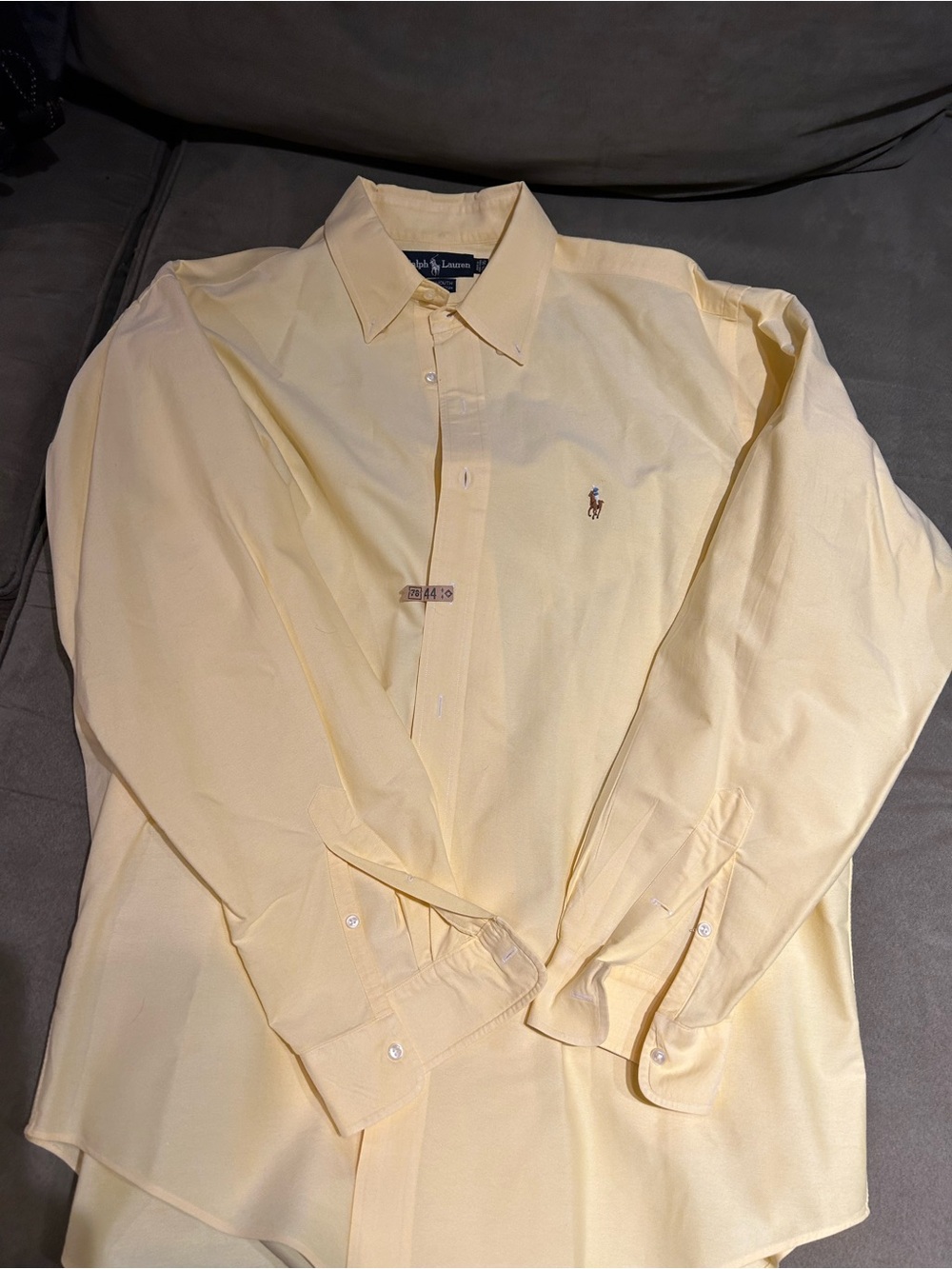 Polo by Ralph Lauren Light Yellow Button-Down Dress Shirt